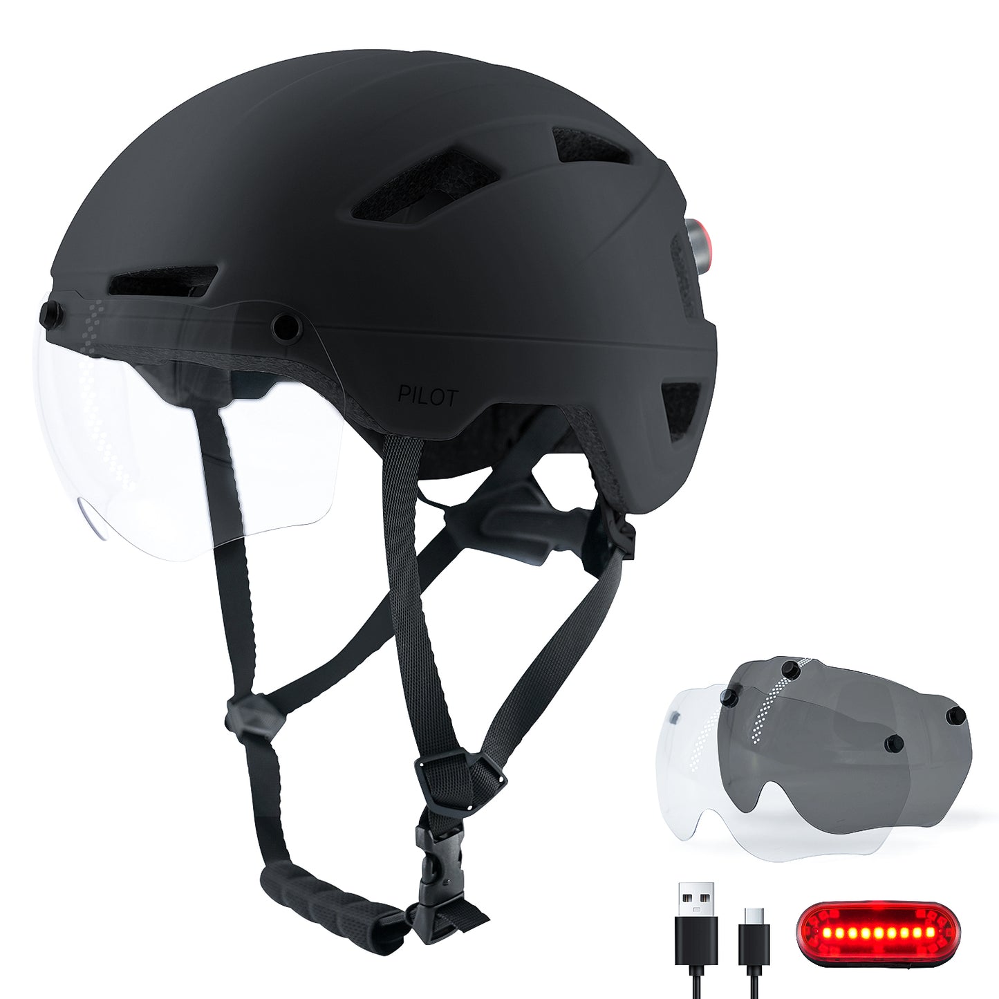Masdio UV400 Lightweight Bicycle Helmets with LED Lights