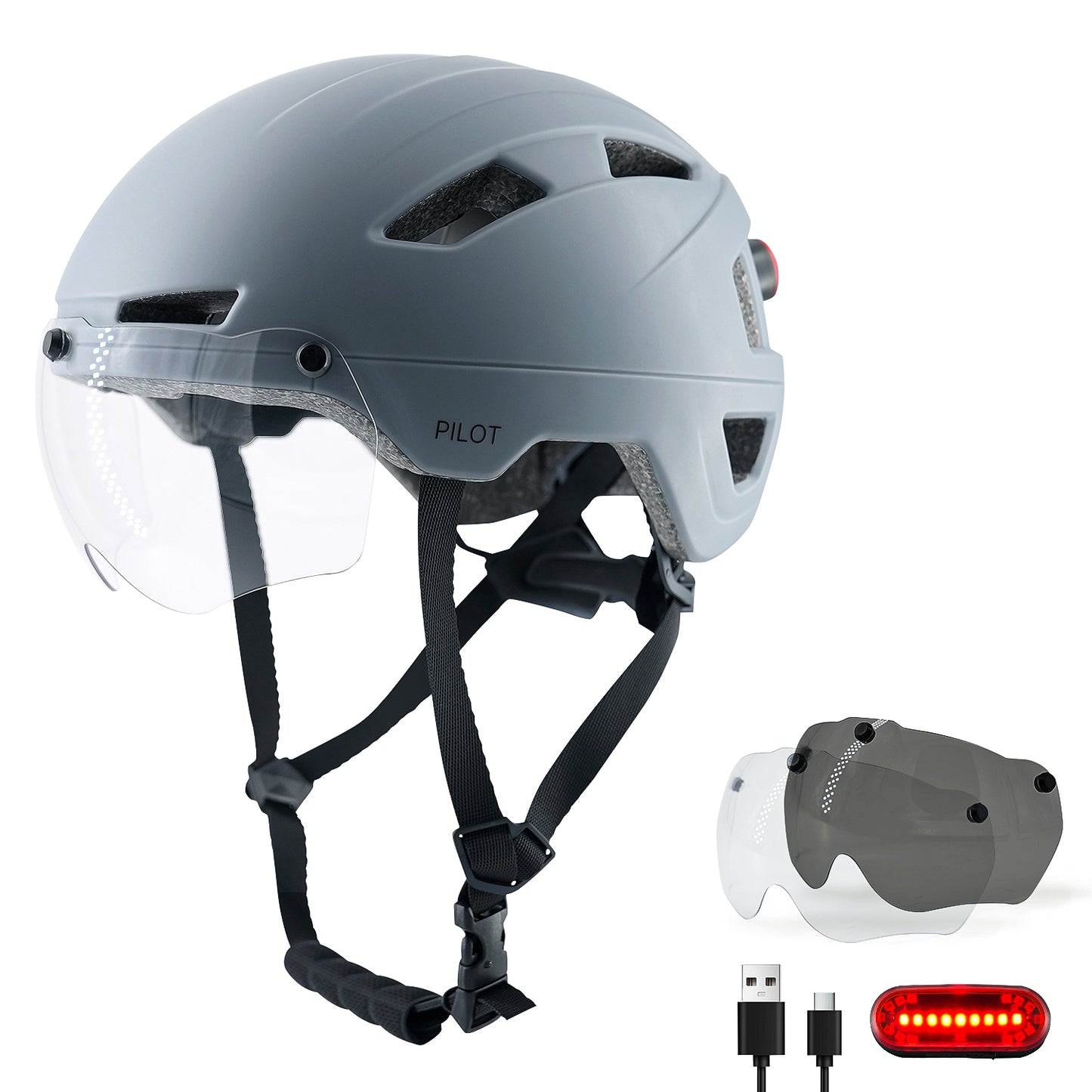 Masdio UV400 Lightweight Bicycle Helmets with LED Lights