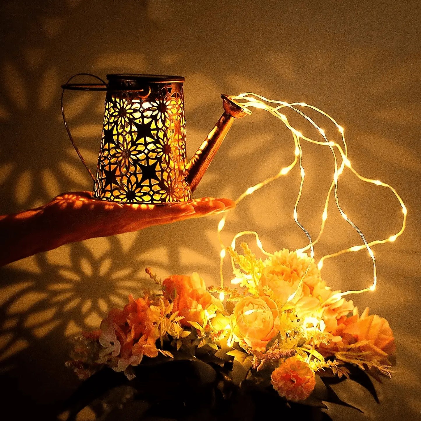 Masdio Solar Glowing Fairy Watering Can Light Masdio