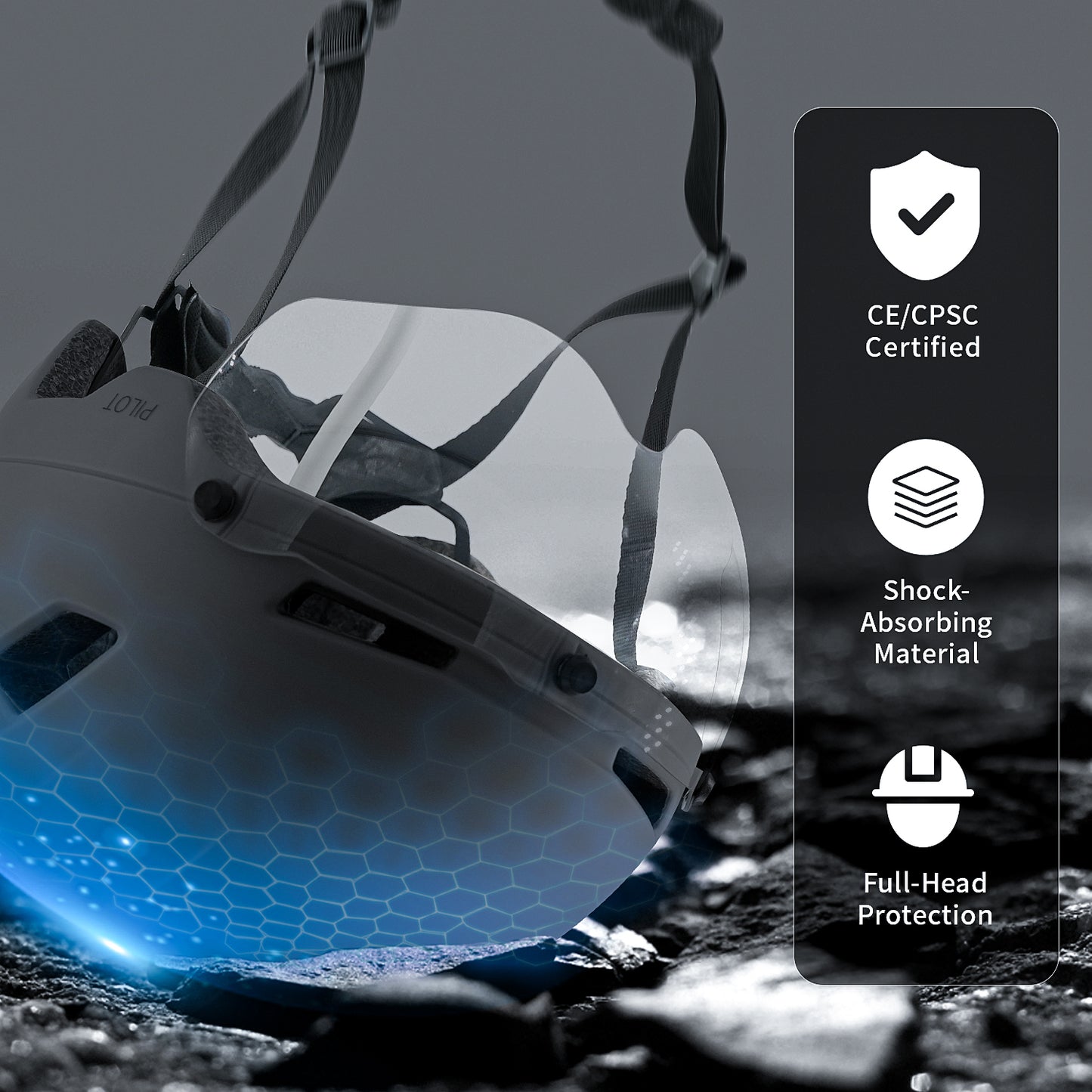 Masdio UV400 Lightweight Bicycle Helmets with LED Lights