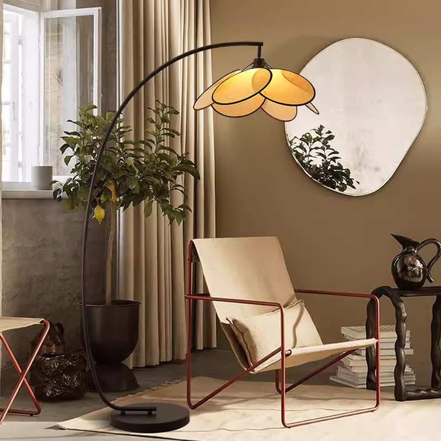 MAS-2547 Masdio Vintage Rattan Floor Lamp