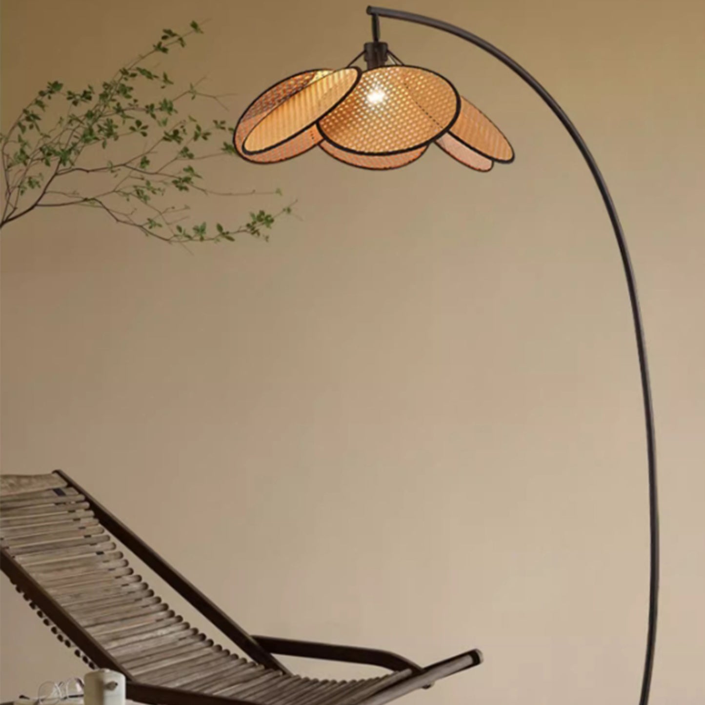 MAS-2547 Masdio Vintage Rattan Floor Lamp