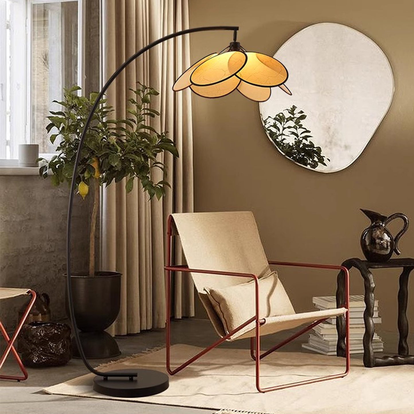 MAS-2547 Masdio Vintage Rattan Floor Lamp