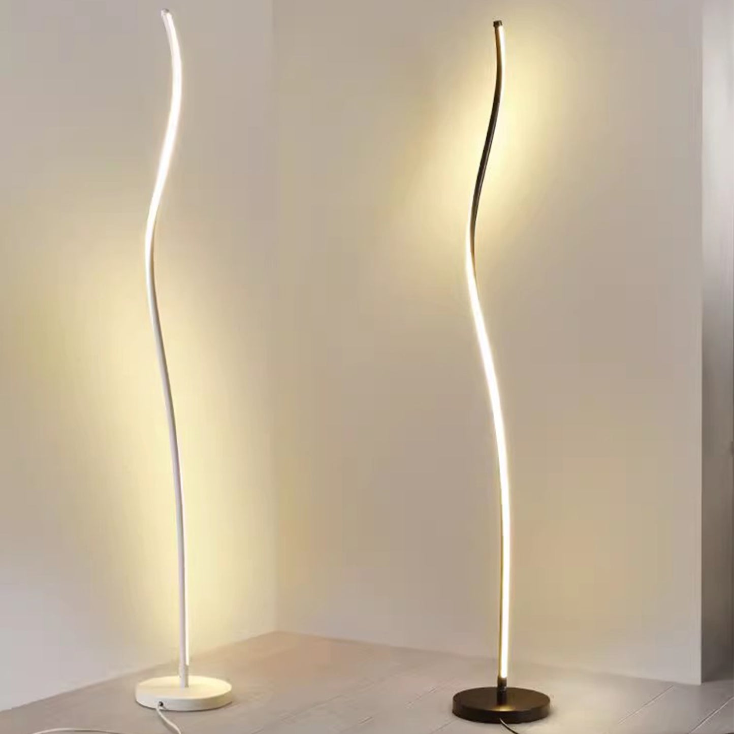 MAS-2635 Masdio Contemporary Minimalist LED Swirl Stand Lamp