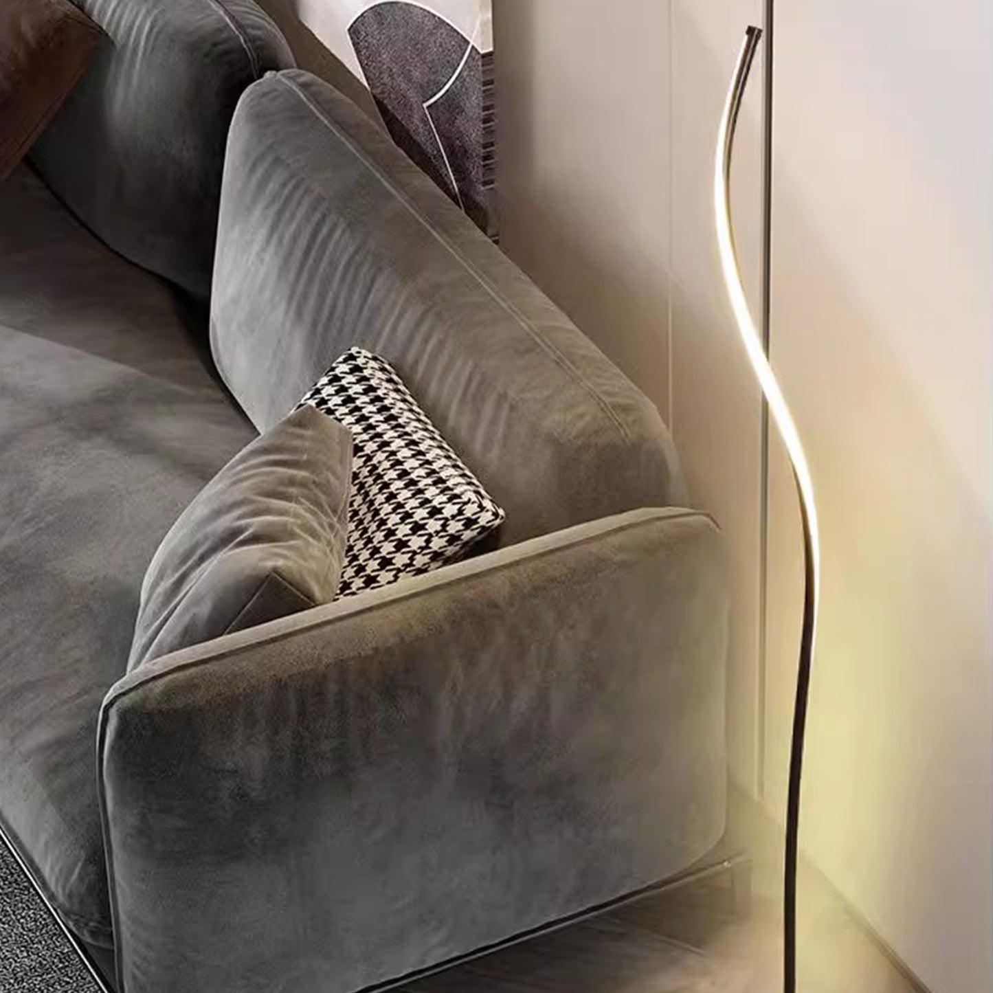 MAS-2635 Masdio Contemporary Minimalist LED Swirl Stand Lamp