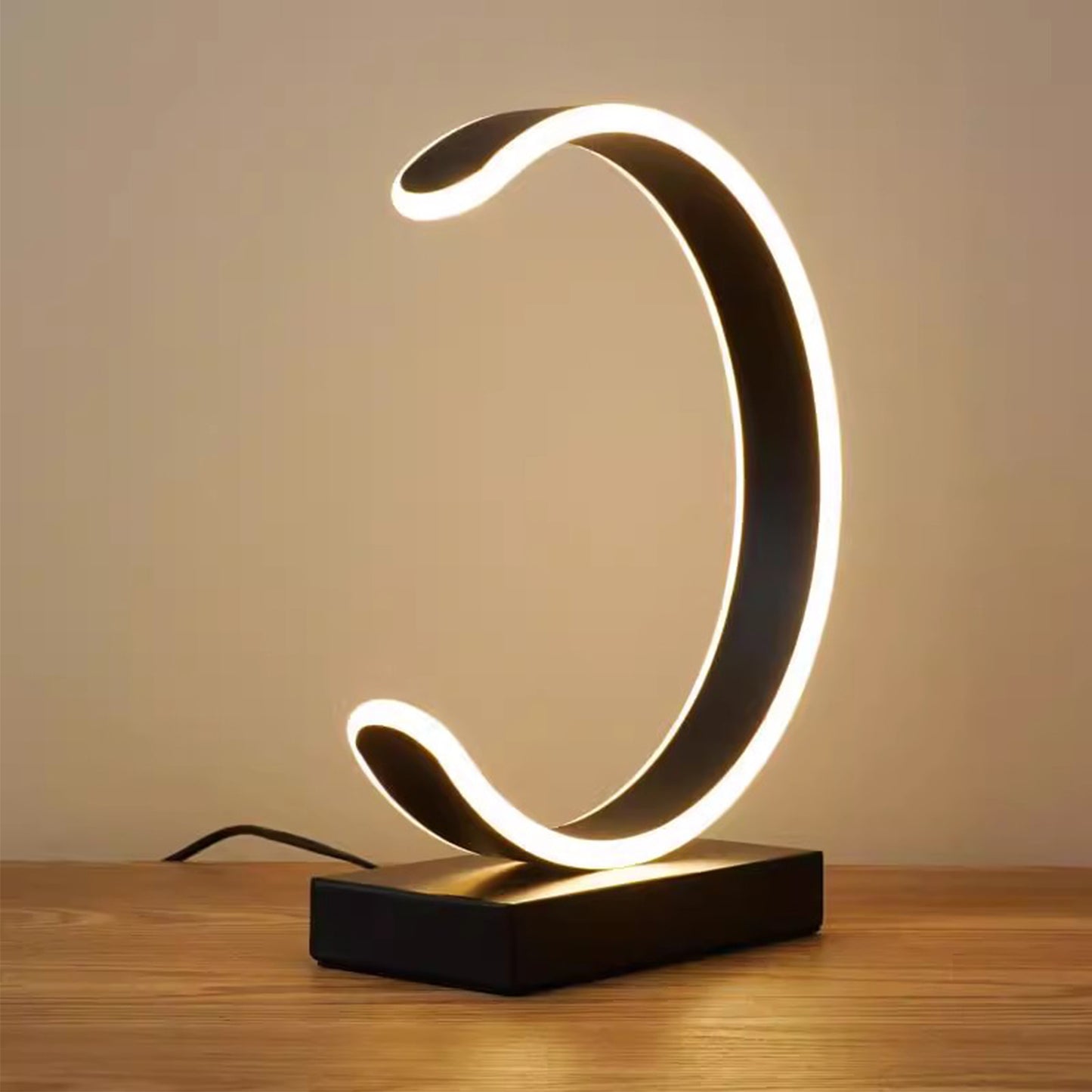 MAS-2641 Masdio Half Moon LED Monochrome Table Lamp