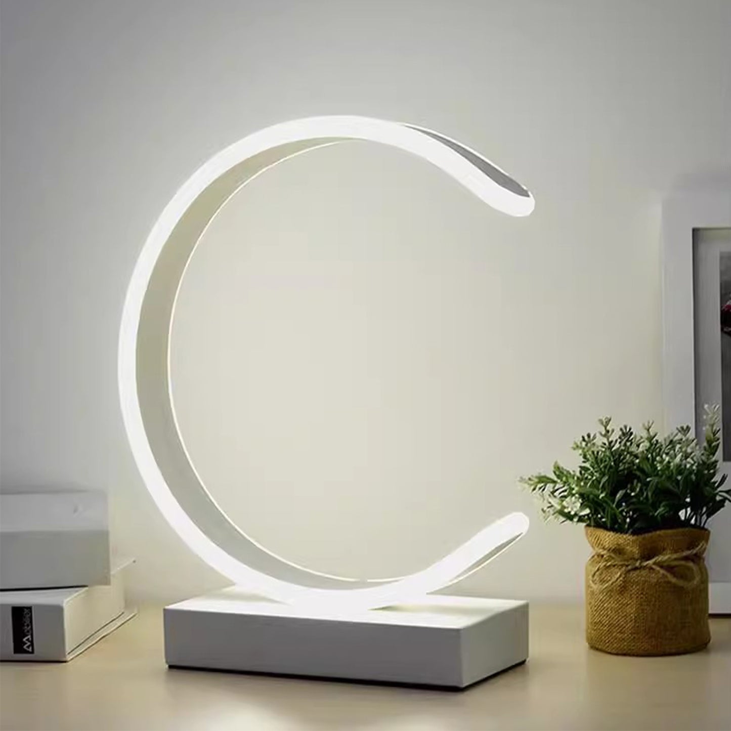 MAS-2641 Masdio Half Moon LED Monochrome Table Lamp