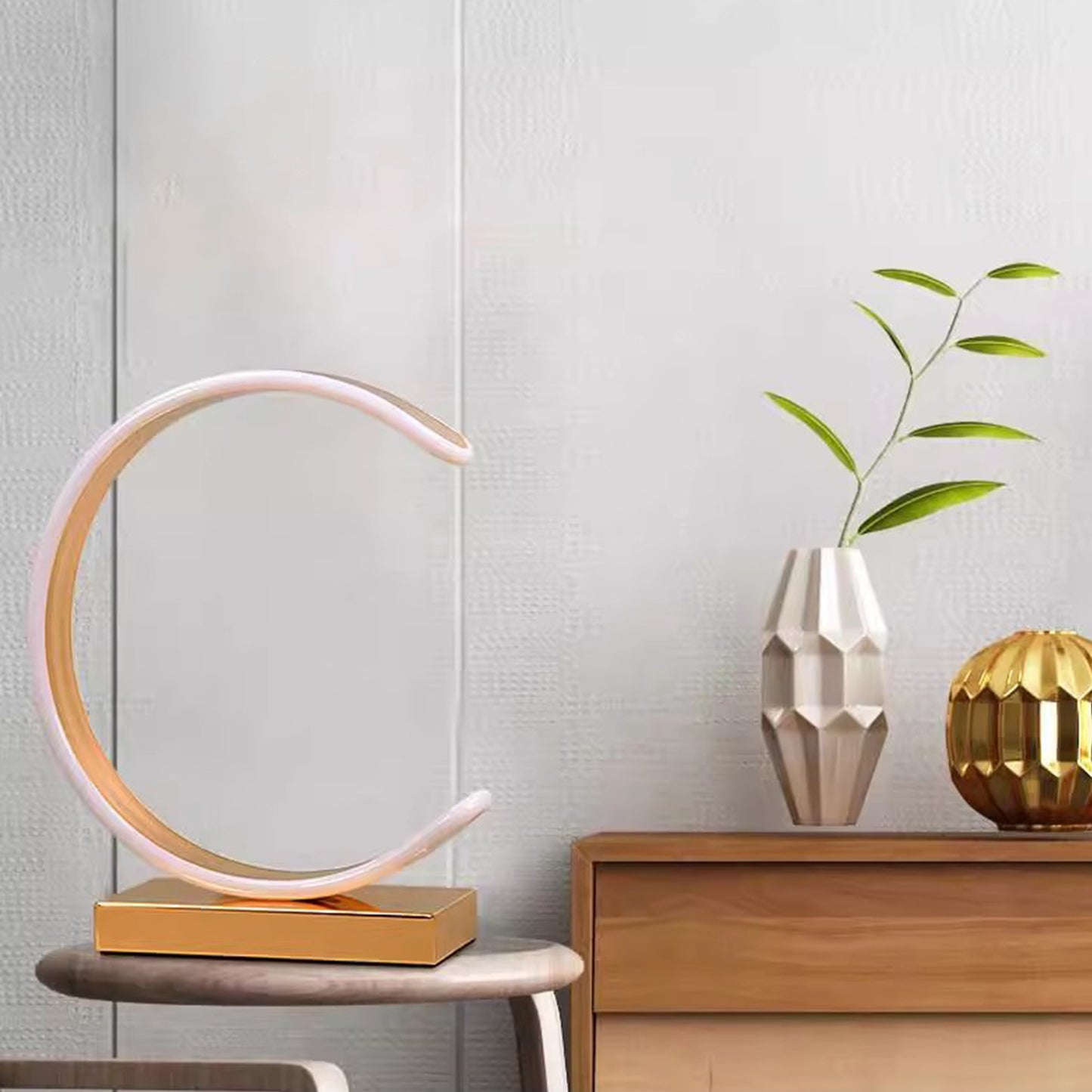 MAS-2641 Masdio Half Moon LED Monochrome Table Lamp
