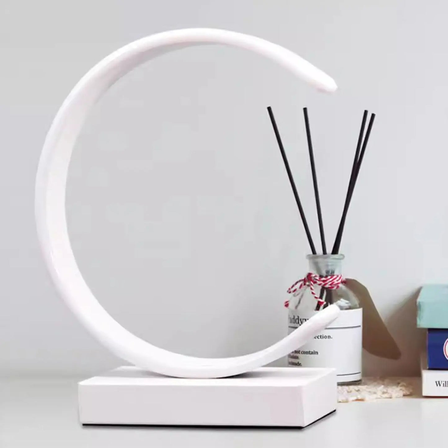 MAS-2641 Masdio Half Moon LED Monochrome Table Lamp Masdio