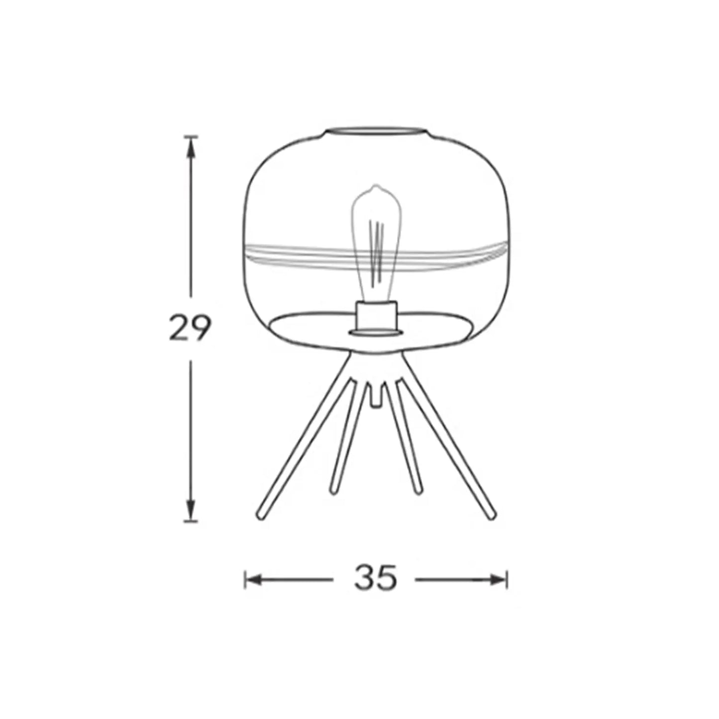 MAS-2650 Masdio Modern Glass Dome Table Lamp Masdio