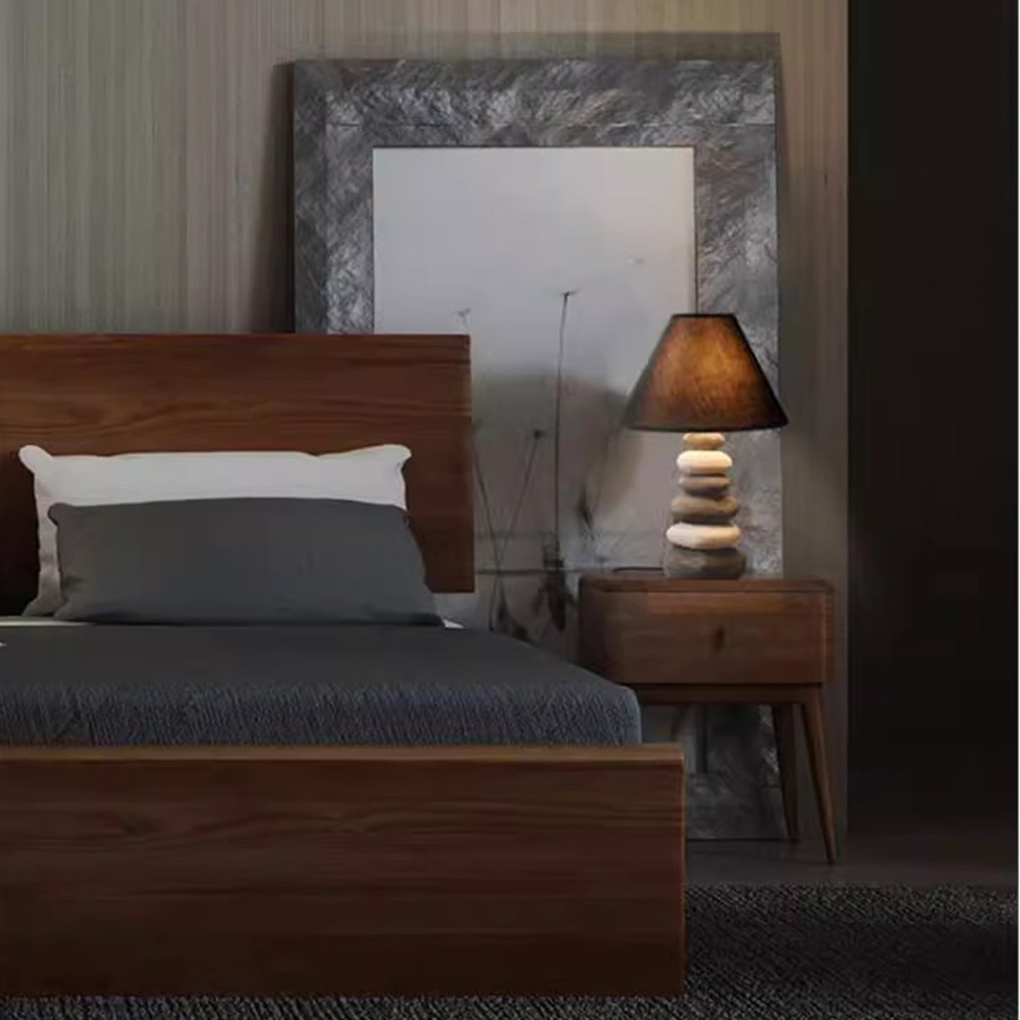 MAS-2668 Masdio River Rock Bedside Lamp