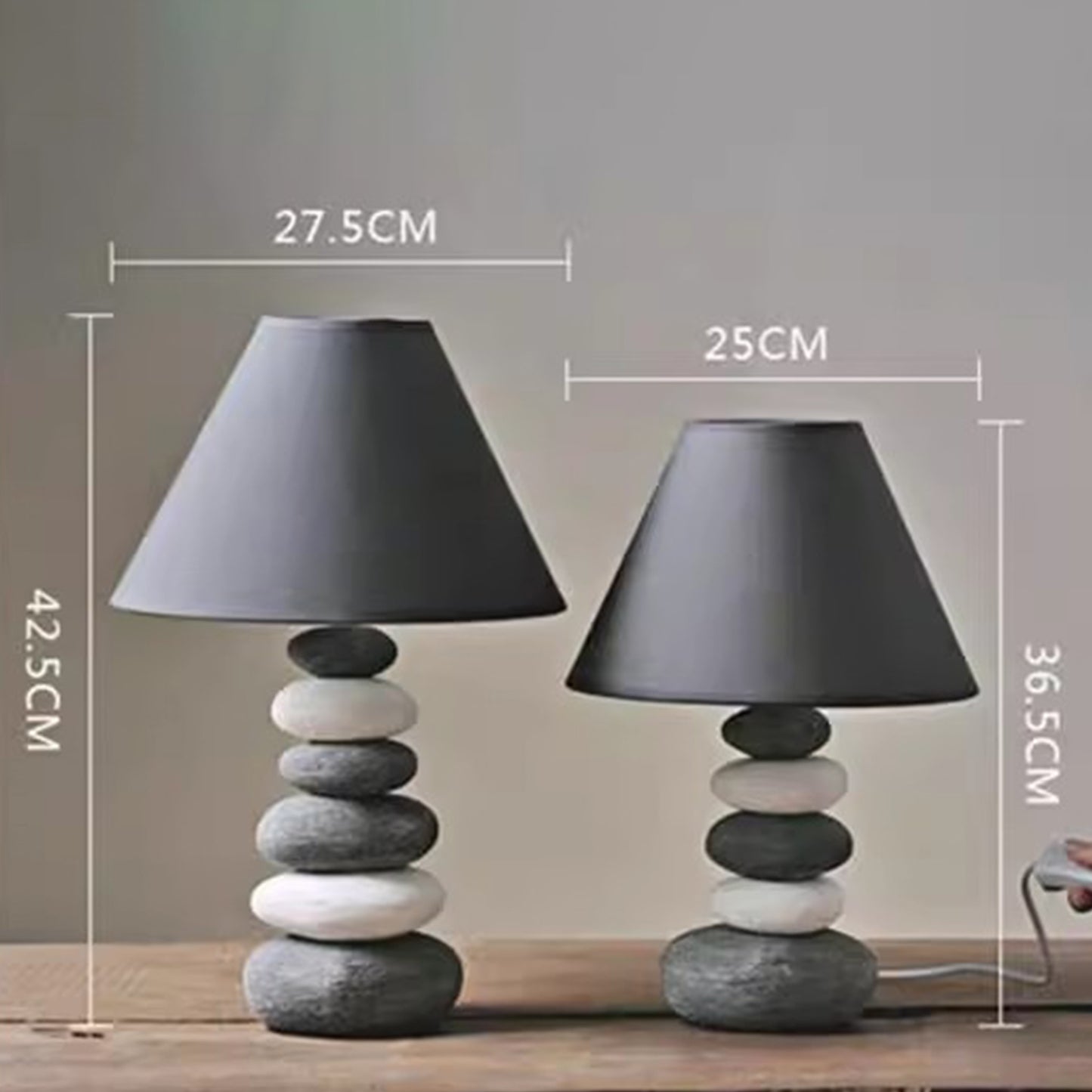 MAS-2668 Masdio River Rock Bedside Lamp