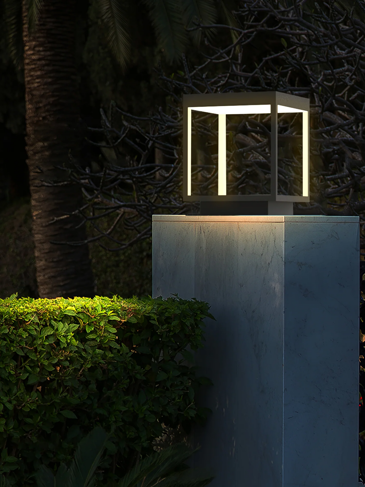 Садовый светильник Masdio Square Frame Fence Post