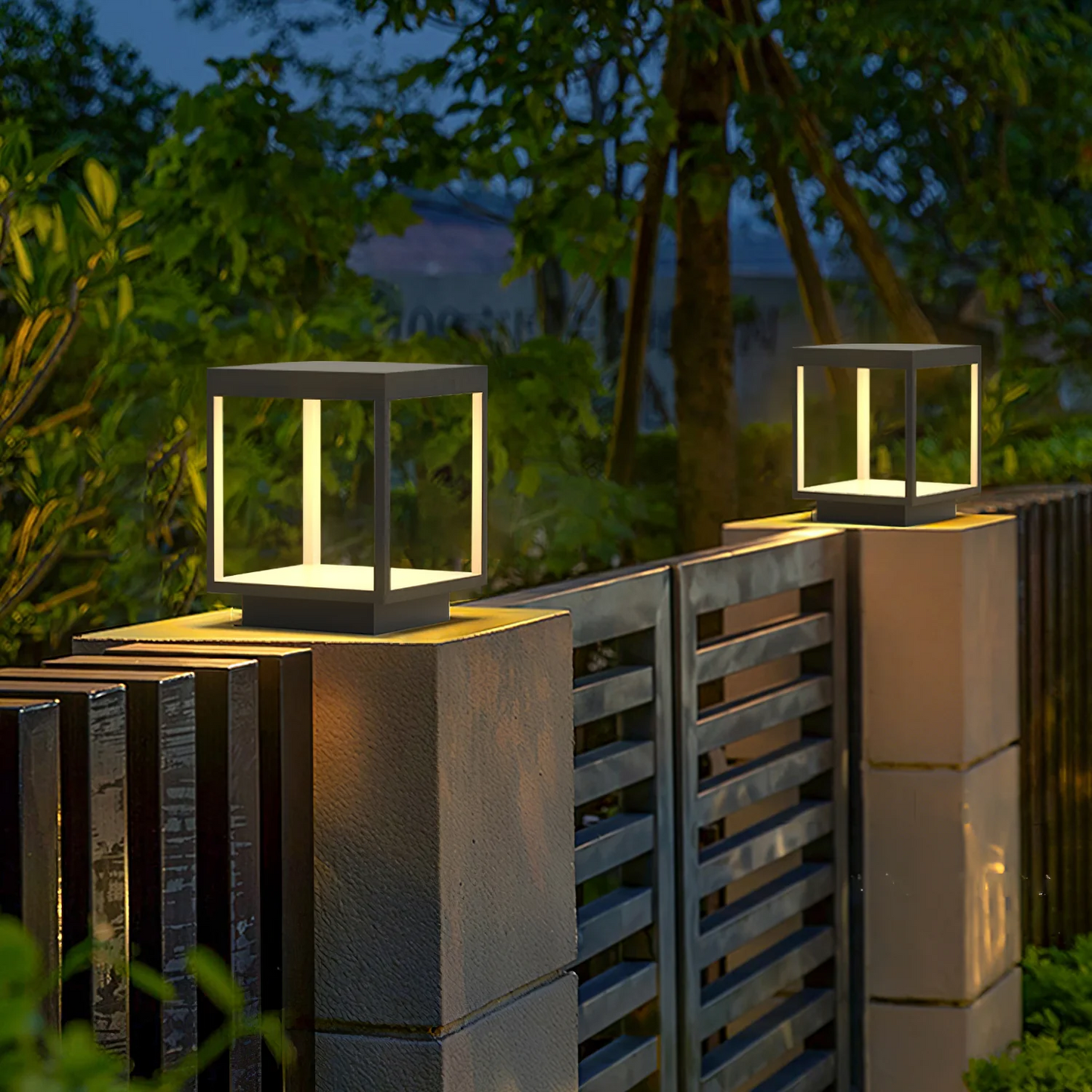 Садовый светильник Masdio Square Frame Fence Post