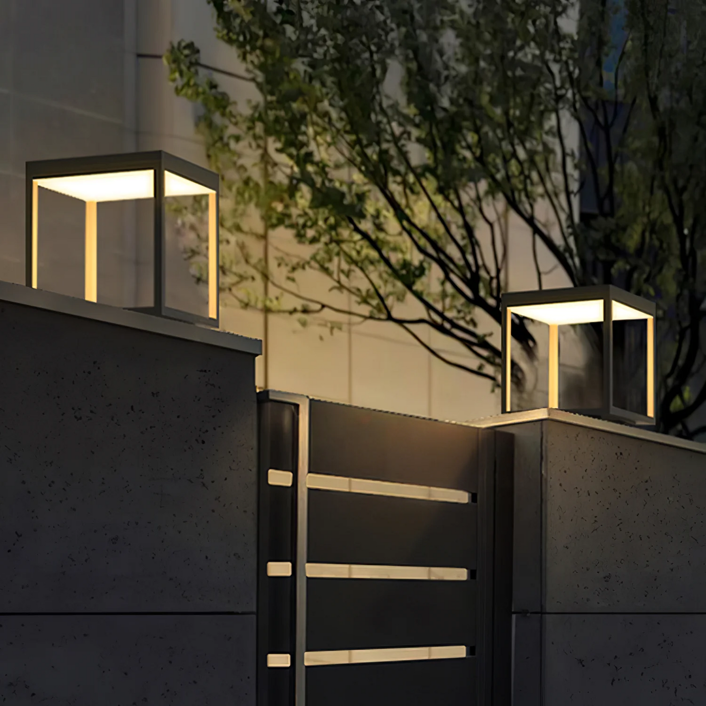 Садовый светильник Masdio Square Frame Fence Post