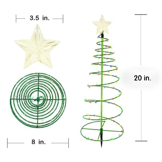 Masdio Solar Metal LED Christmas Tree