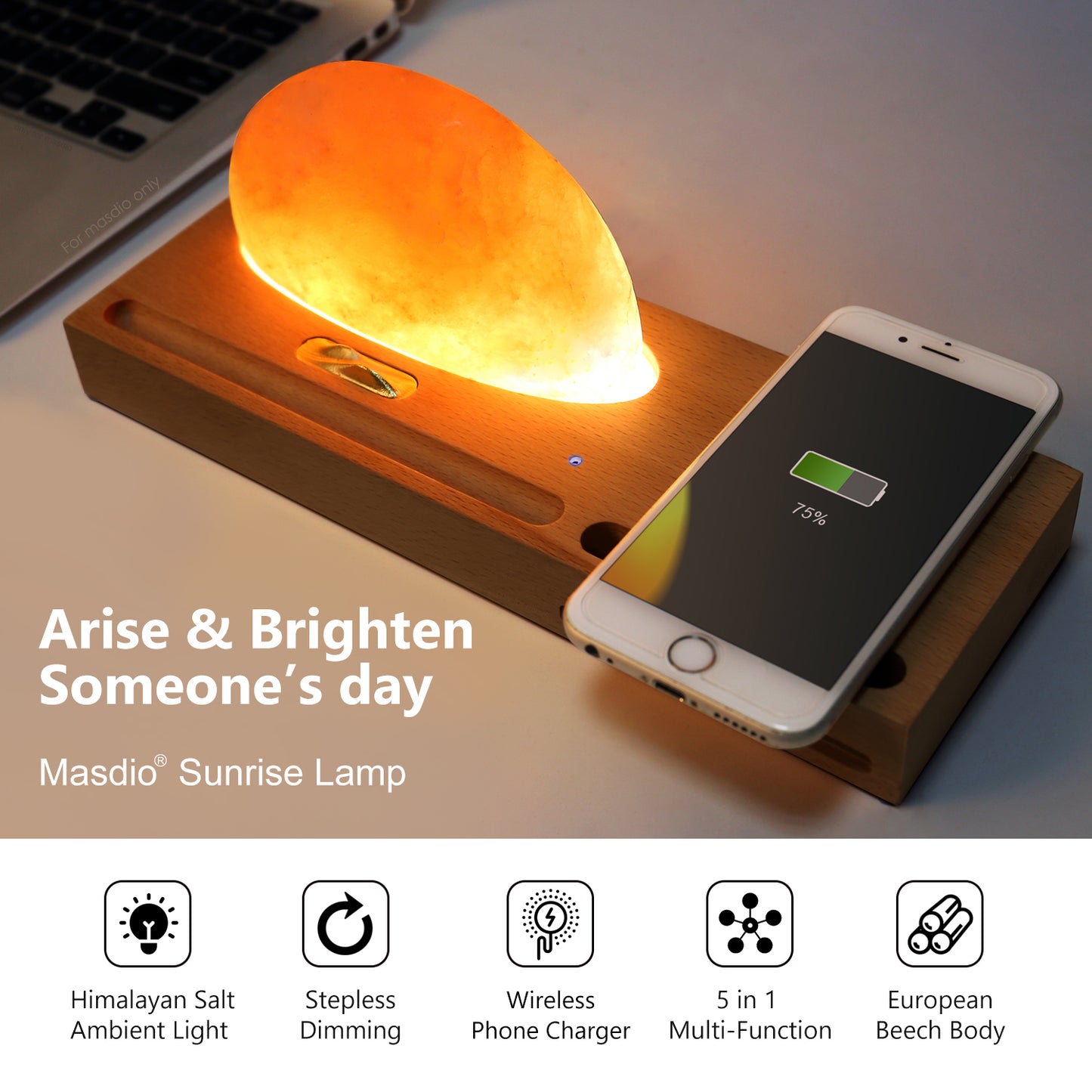 Masdio Sunrise Salt Lamp