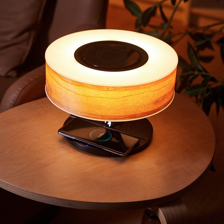 Bedside Lamp with Wireless Charger + Bluetooth Speaker