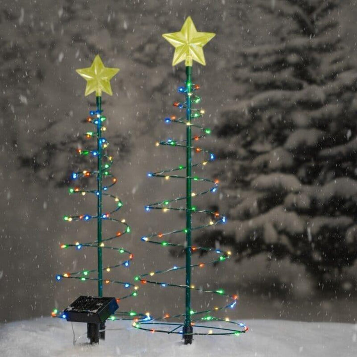 Solar Metal LED Christmas Multi-Color Tree 