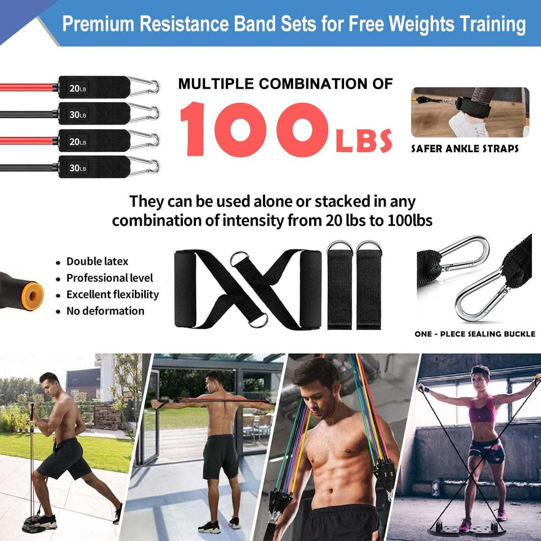 Premium Resistance Band Sets for Free Weights Training