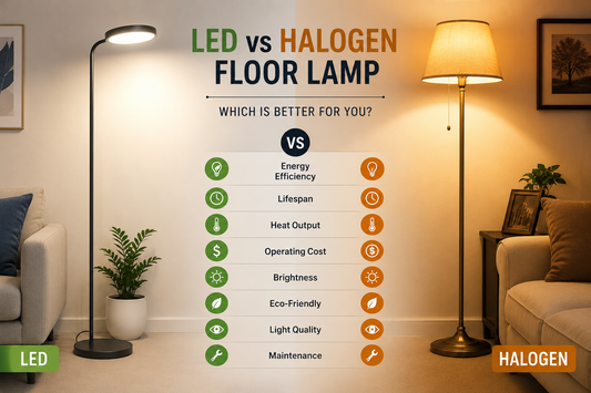 LED vs Halogen Floor Lamp: Energy Savings, Safety & Brightness