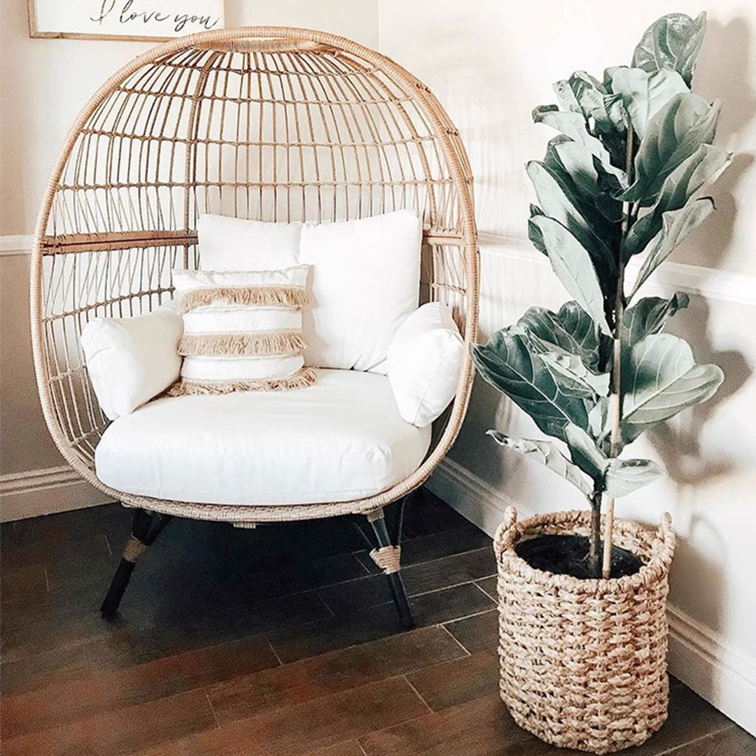 Wicker Rattan Egg Chair for Cozy Lounging