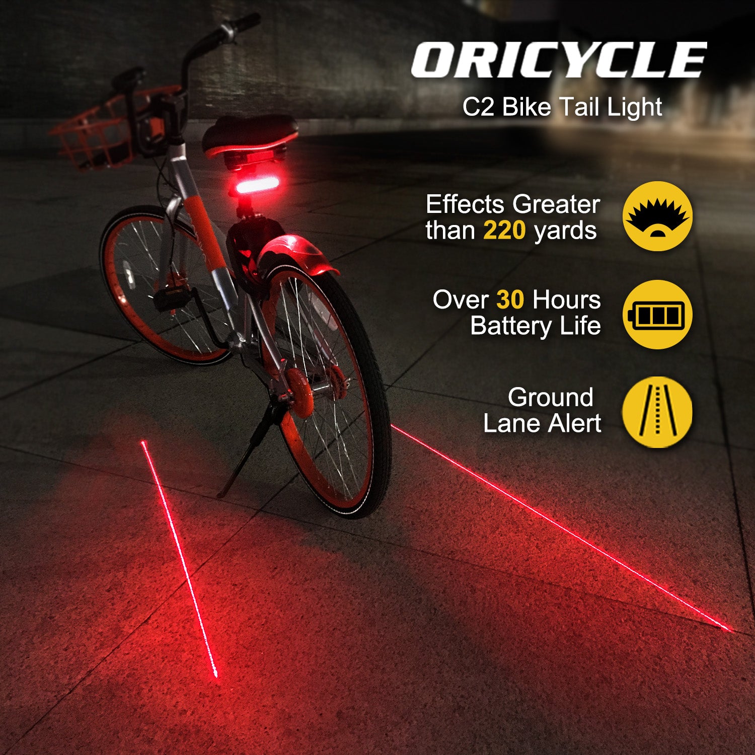 Rechargeable bike store tail light