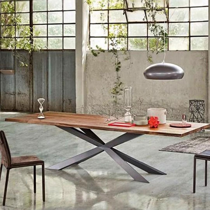 MAS-1468 Masdio Rustic Industrial Wooden Dining Table