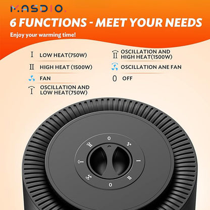 Masdio Portable Electric Space Heater