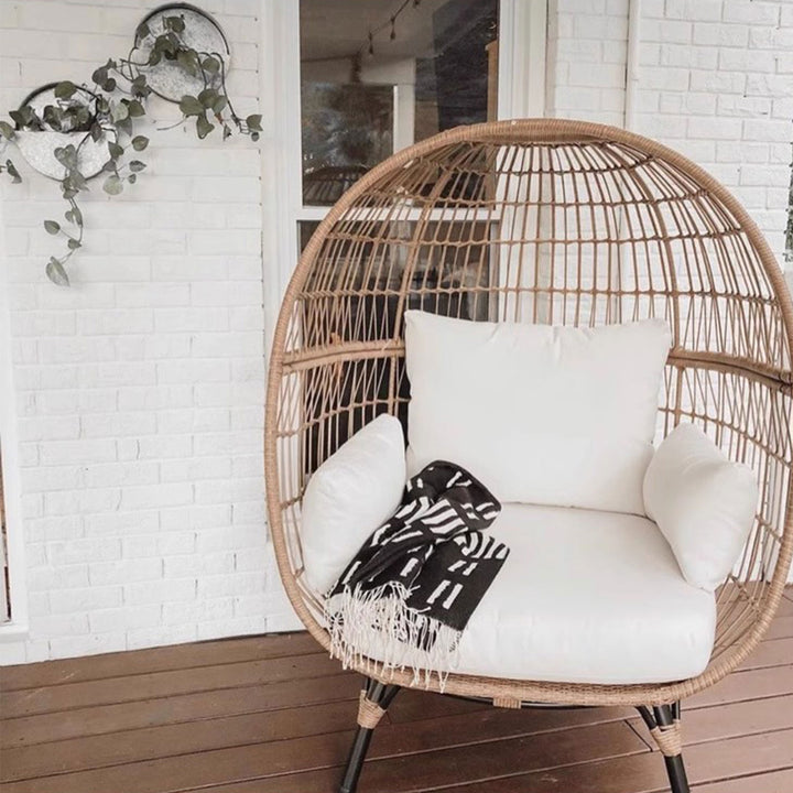 Wicker Rattan Egg Chair for Cozy Lounging