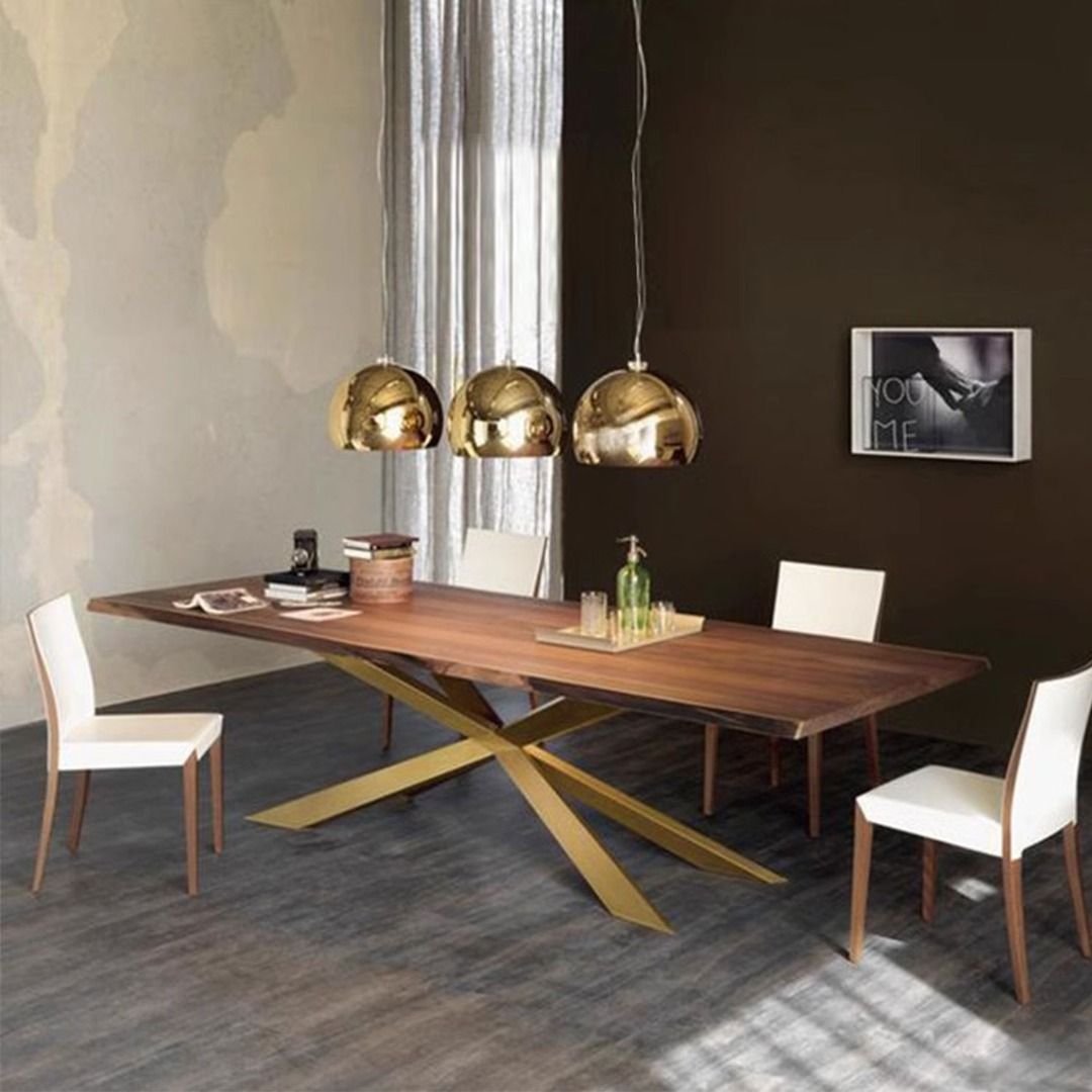 MAS-1468 Masdio Rustic Industrial Wooden Dining Table