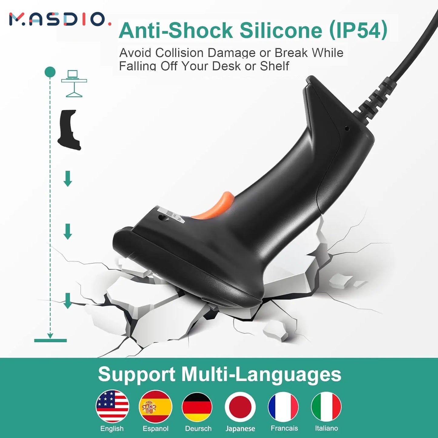 Masdio USB Laser Barcode Scanner