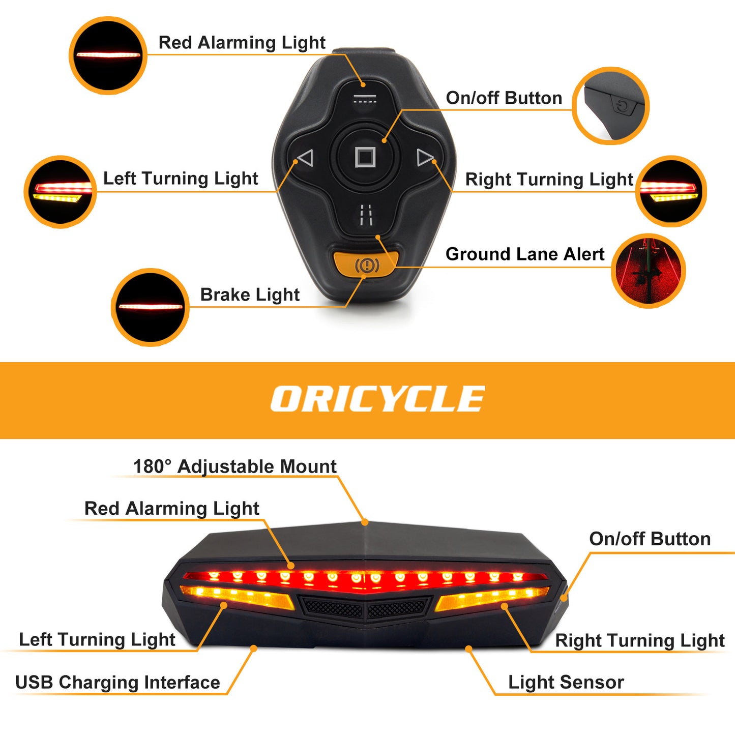 Masdio Oricycle C2 Rechargeable Bike Tail Light LED