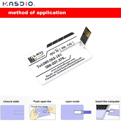 Masdio USB Credit Card Flash Drive