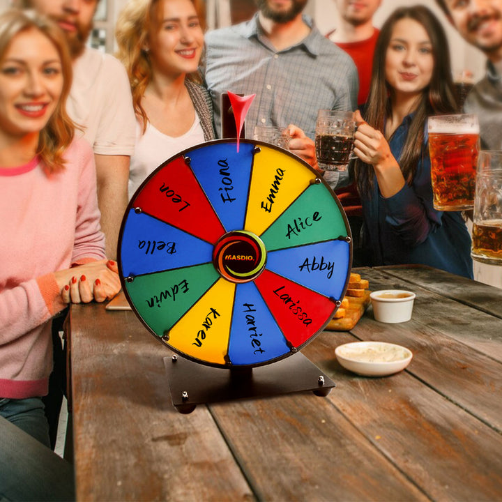 Masdio 12" 10-Slot Prize Wheel