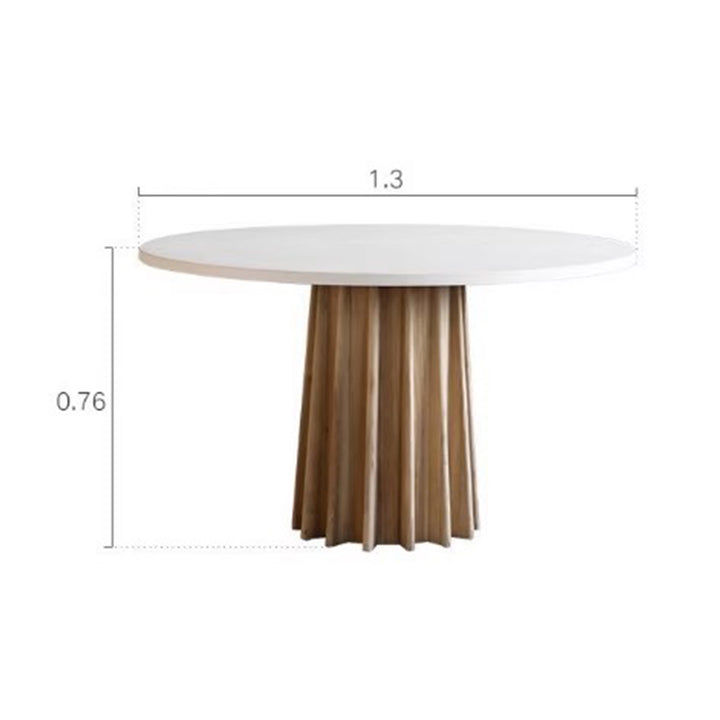 MAS-1282 Masdio Charming Round Slate Dining Table