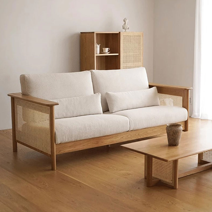 Contemporary Log Rattan Sofa
