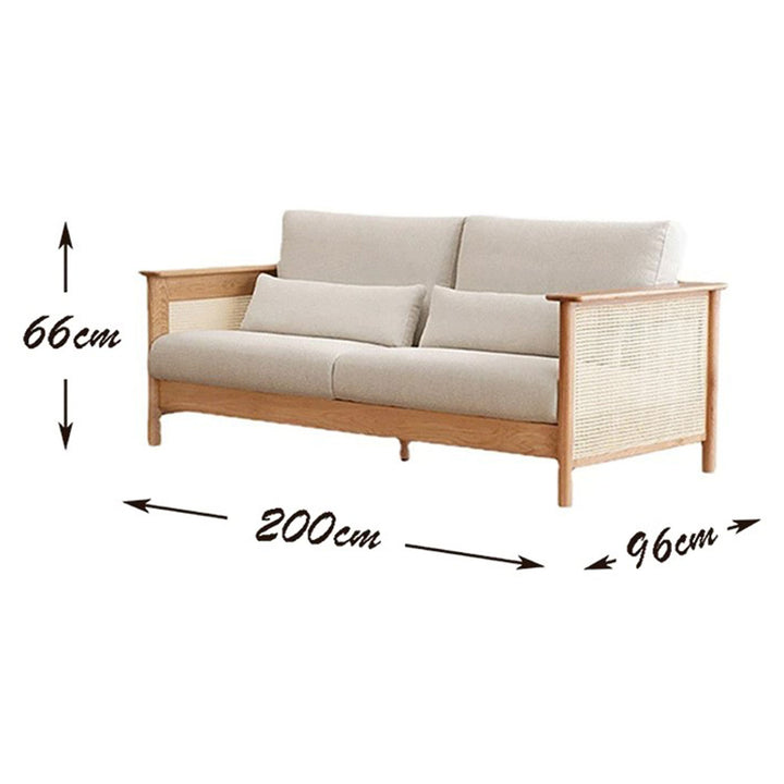 Contemporary Log Rattan Sofa