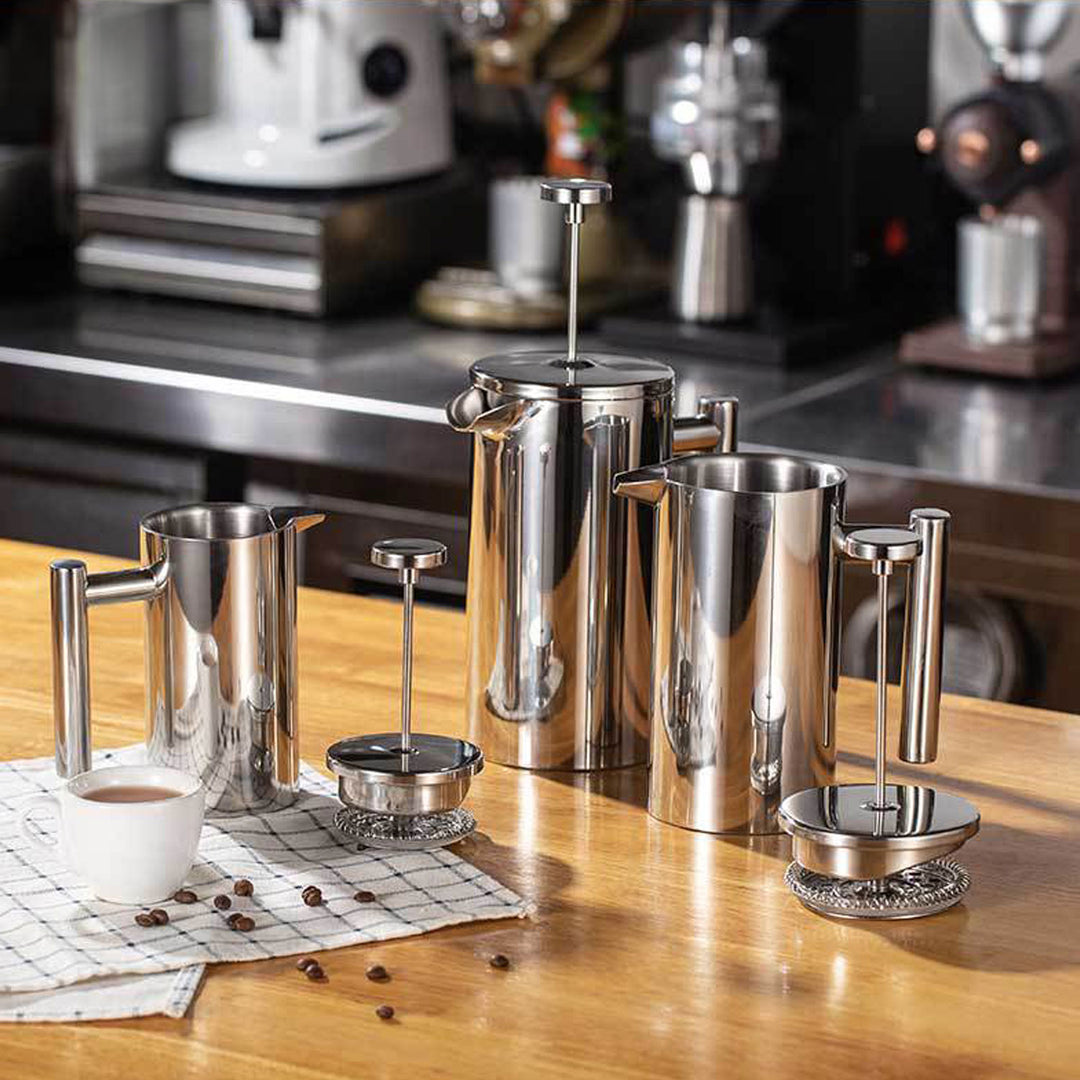 Double-Walled Stainless Steel French Press with Filter