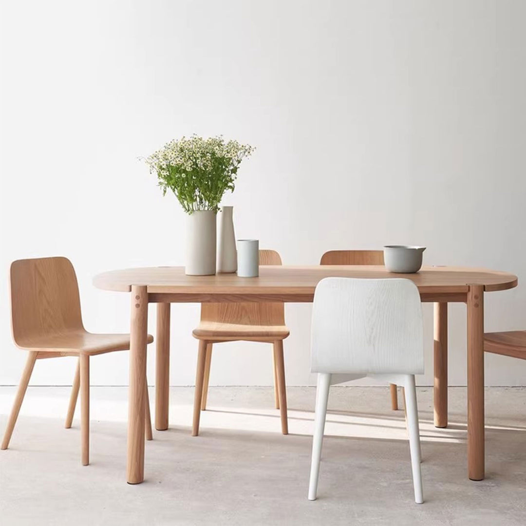 Elegant Oak Solid Wood Dining Table