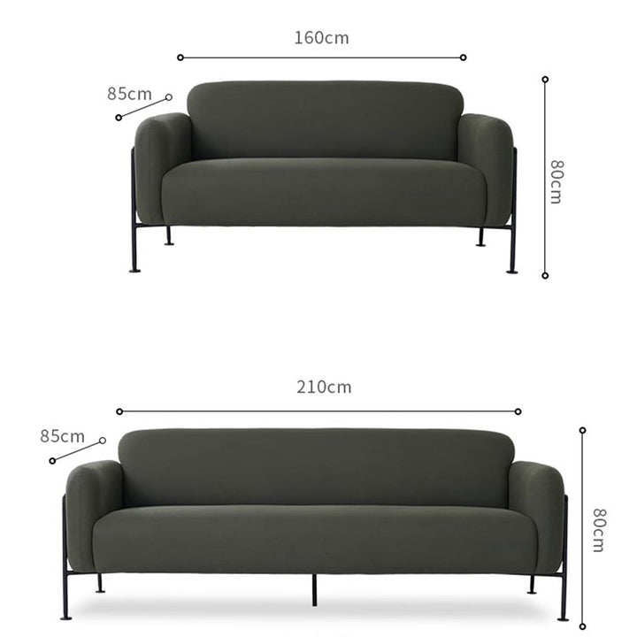 Elegant Round Arm Sofa