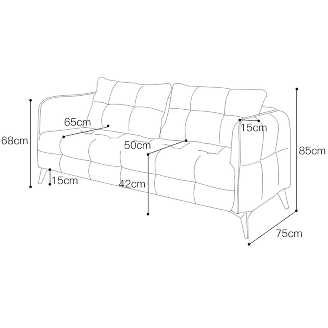 MAS-1599 Masdio Faux Leather Square Arm Sofa