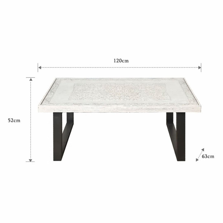 Handcrafted Solid Wood Accent Coffee Table