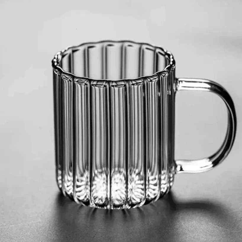 Masdio Handcrafted Glass Ruffle Mugs