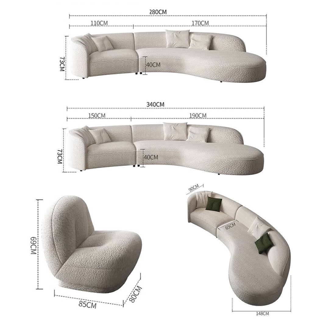 MAS-1195 Presenthem Loop Sectional Sofa