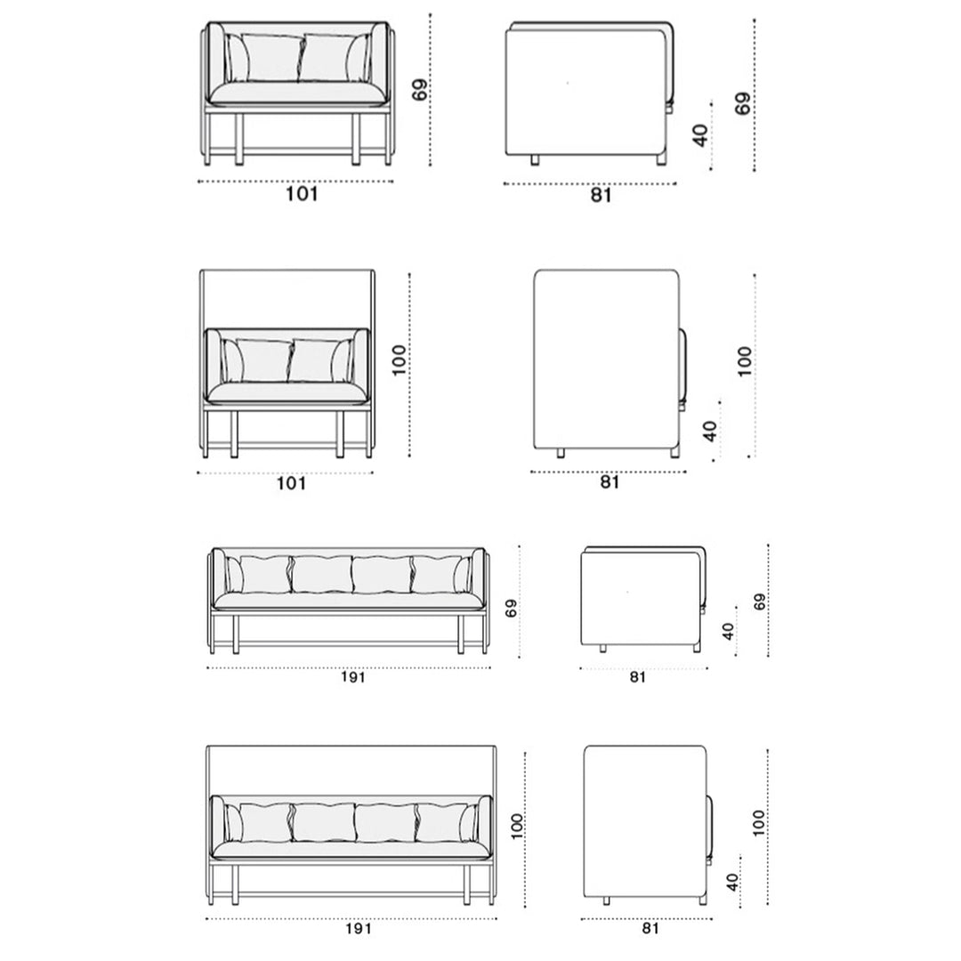 MAS-1653 Masdio Modern Outdoor Sofa