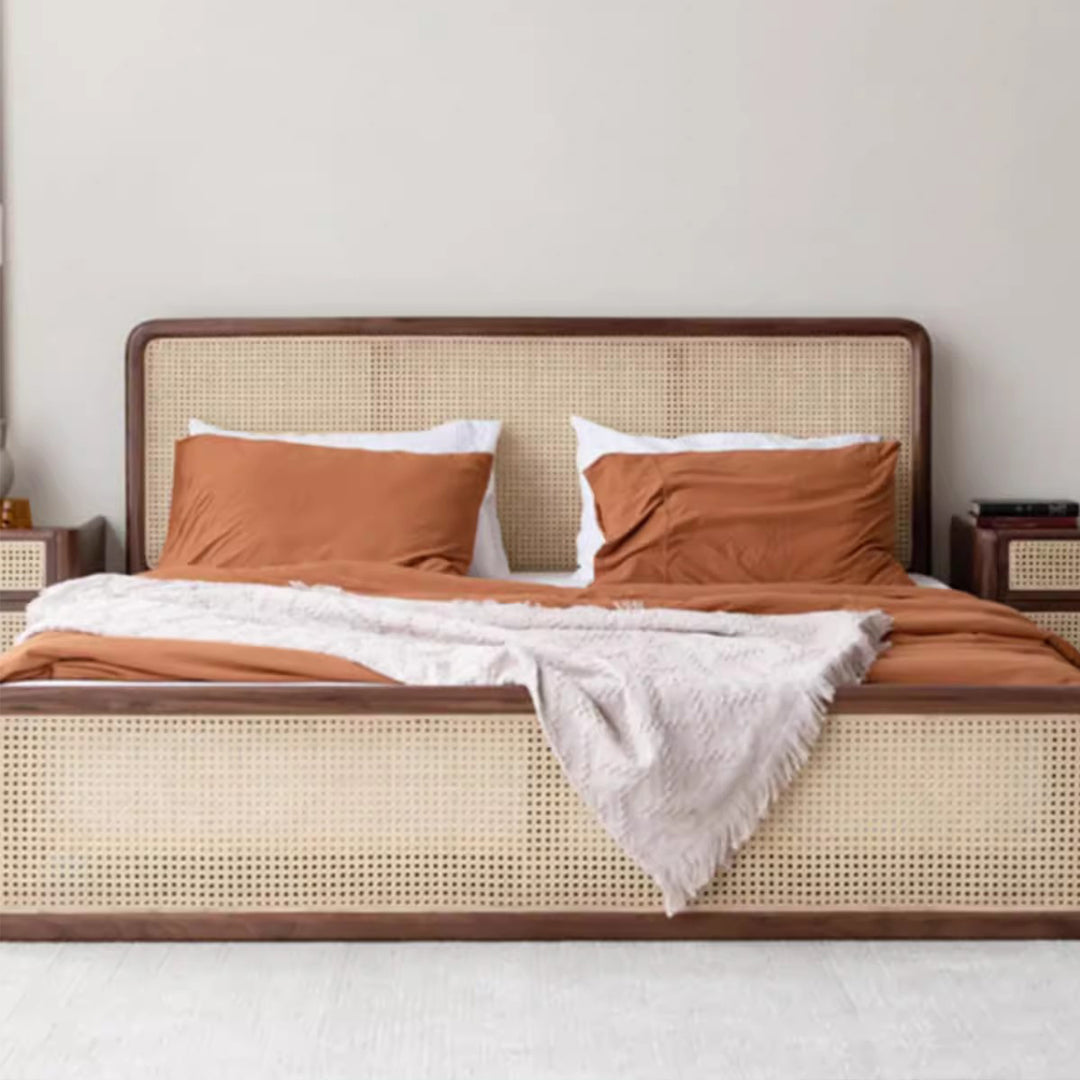 MAS-1676 Masdio Solid Wood Mesh Double Bed Frame