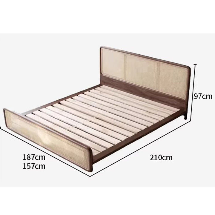 MAS-1676 Masdio Solid Wood Mesh Double Bed Frame