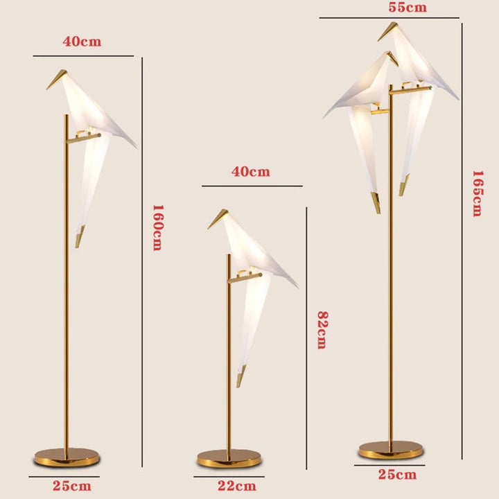 MAS-1758 Masdio Perched Lovebirds LED Origami Standing Lamp