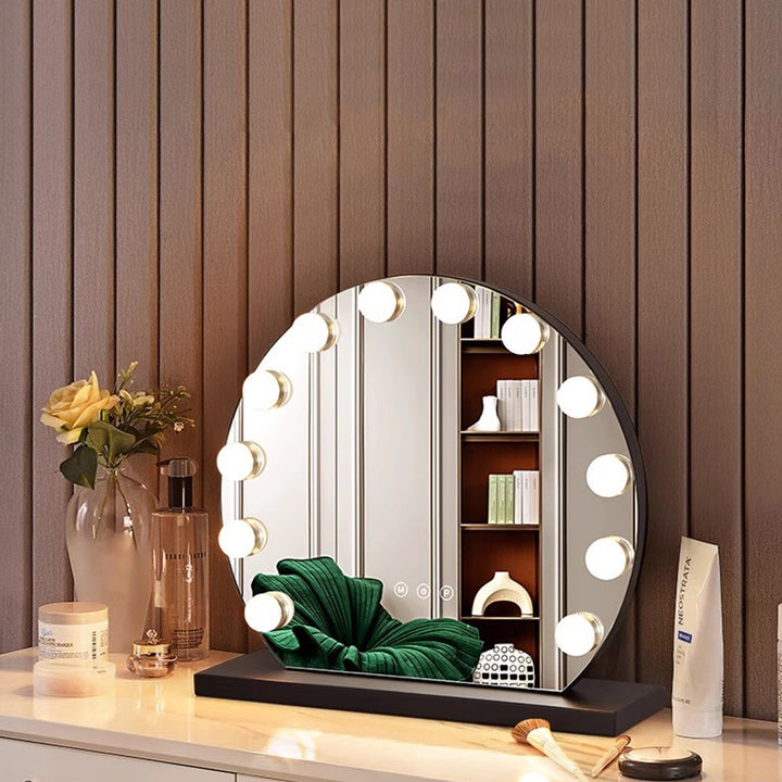 MAS-1768 Masdio Round Wood Dresser Mirror